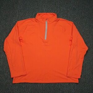 SWIMS Pullover Mens Extra Large Orange Stavenger Quarter Zip Performance XL